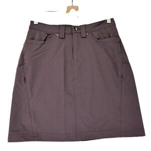 Duluth Trading Flexpedition Skirt Womens Size 2 Brown Nylon Utility Hiking 75769